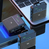 🎤 SX9 Wireless Microphone for Android, PC, Laptop, Tablet & Camera | 360° Noise Reduction Dual Mic | Long Battery Life for Vlogging Live Recording